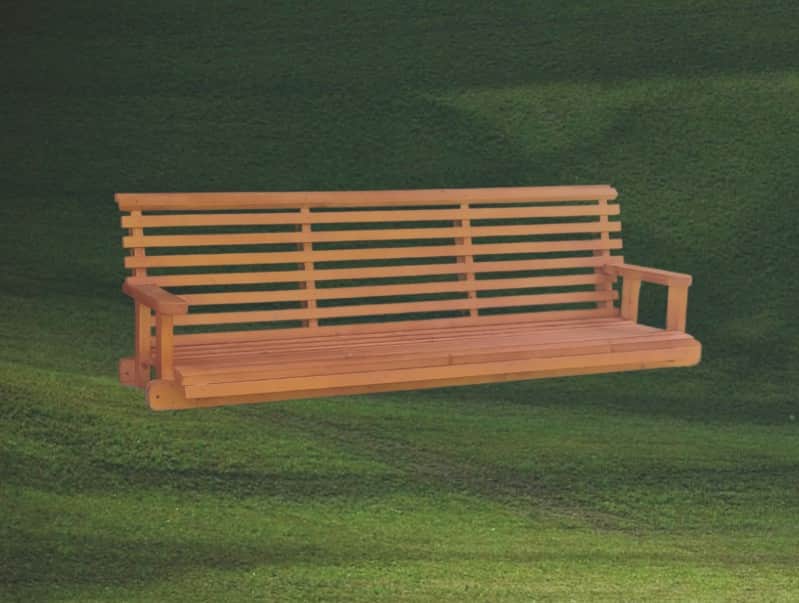 Dřevěná houpací lavice